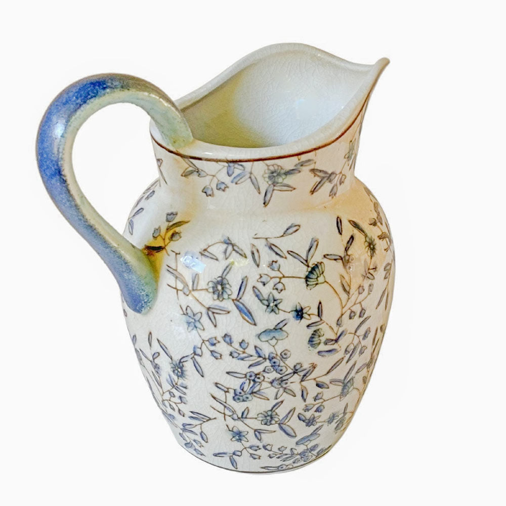 Blue And White Ditsy Print Jug