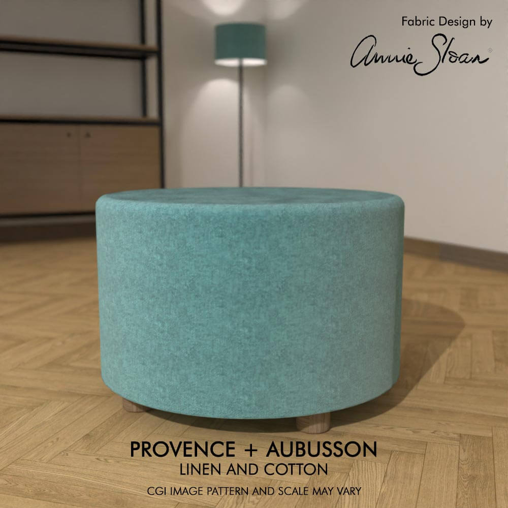 Round Upholstered Footstool Coffee Table